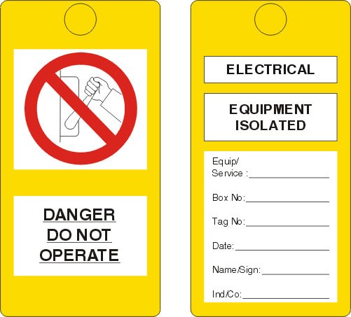 Instrument Lockout Tags